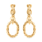 Yellow Gold Overlay Sterling Silver Detachable Earrings With Clasp