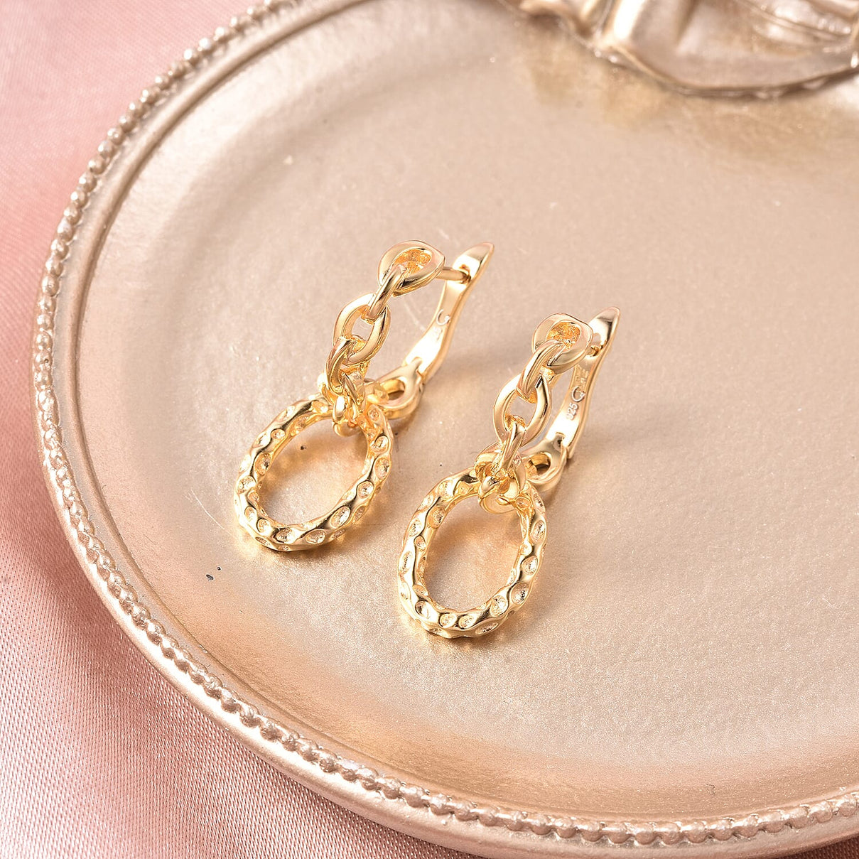 Yellow Gold Overlay Sterling Silver Detachable Earrings With Clasp 3669451 1
