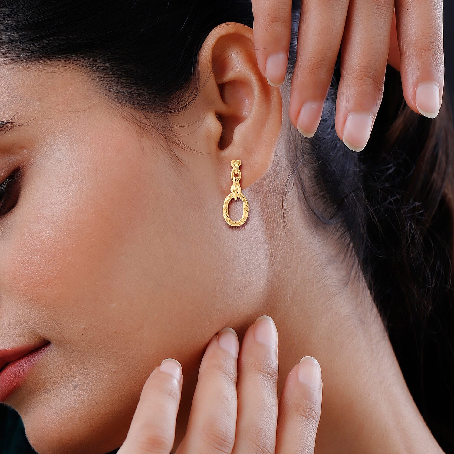 Yellow Gold Overlay Sterling Silver Detachable Earrings With Clasp 3669451 2