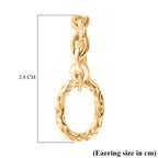 Yellow Gold Overlay Sterling Silver Detachable Earrings With Clasp