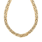 Vicenza Closeout - Handmade Italian Yellow Gold Overlay Sterling Silver Byzantine Necklace (Size - 20), Silver Wt 23.80 GM