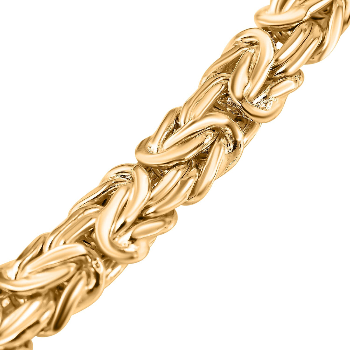 Vicenza Closeout - Handmade Italian Yellow Gold Overlay Sterling Silver Byzantine Necklace (Size - 20), Silver Wt 23.80 GM 7657065 2