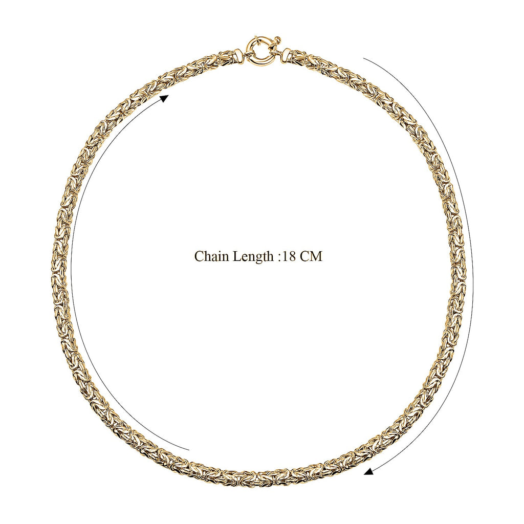 Vicenza Closeout - Handmade Italian Yellow Gold Overlay Sterling Silver Byzantine Necklace (Size - 20), Silver Wt 23.80 GM