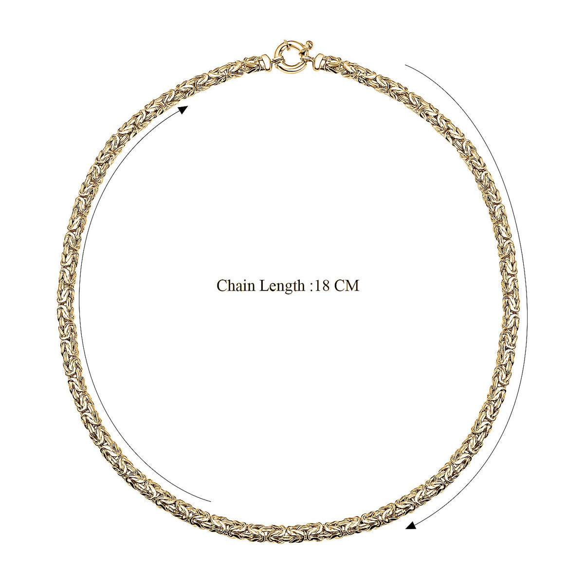 Vicenza Closeout - Handmade Italian Yellow Gold Overlay Sterling Silver Byzantine Necklace (Size - 20), Silver Wt 23.80 GM 7657065 4