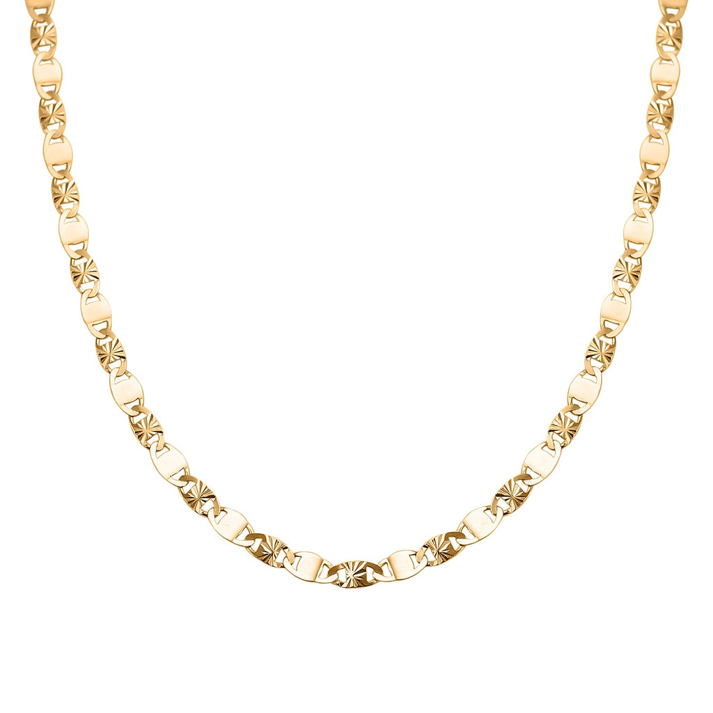 Vegas Close Out - Yellow Gold Overlay Sterling Silver Valentino Chain (Size - 24)