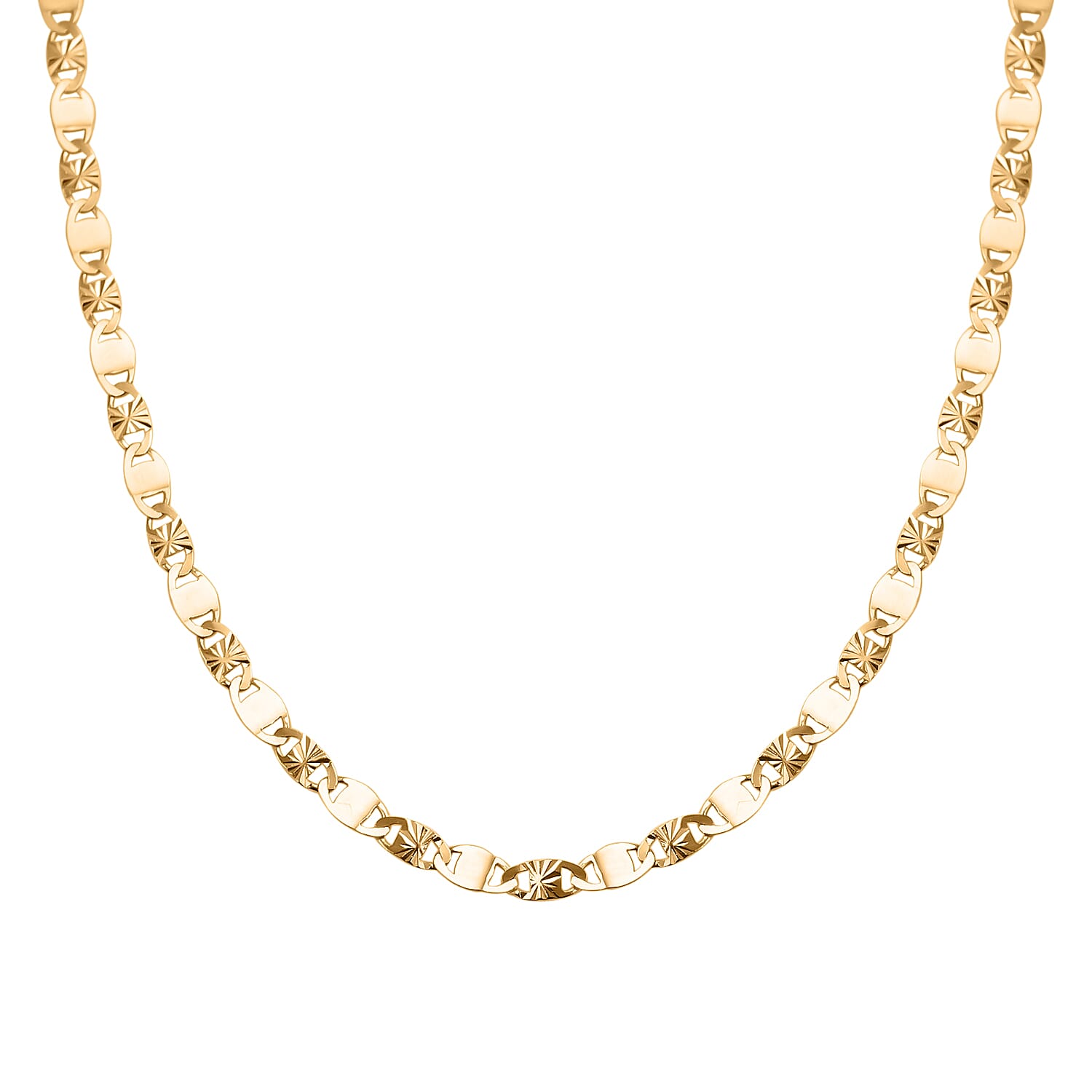 Vegas Close Out - Yellow Gold Overlay Sterling Silver Valentino Chain (Size - 24) 7814611 1