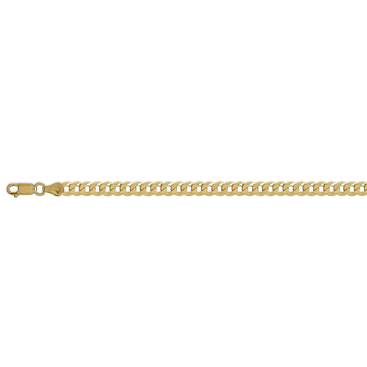 Yellow Gold Overlay Sterling Silver Curb Chain (Size - 20) with Lobster Clasp, Silver Wt. 15.45 Gms 7272002 0