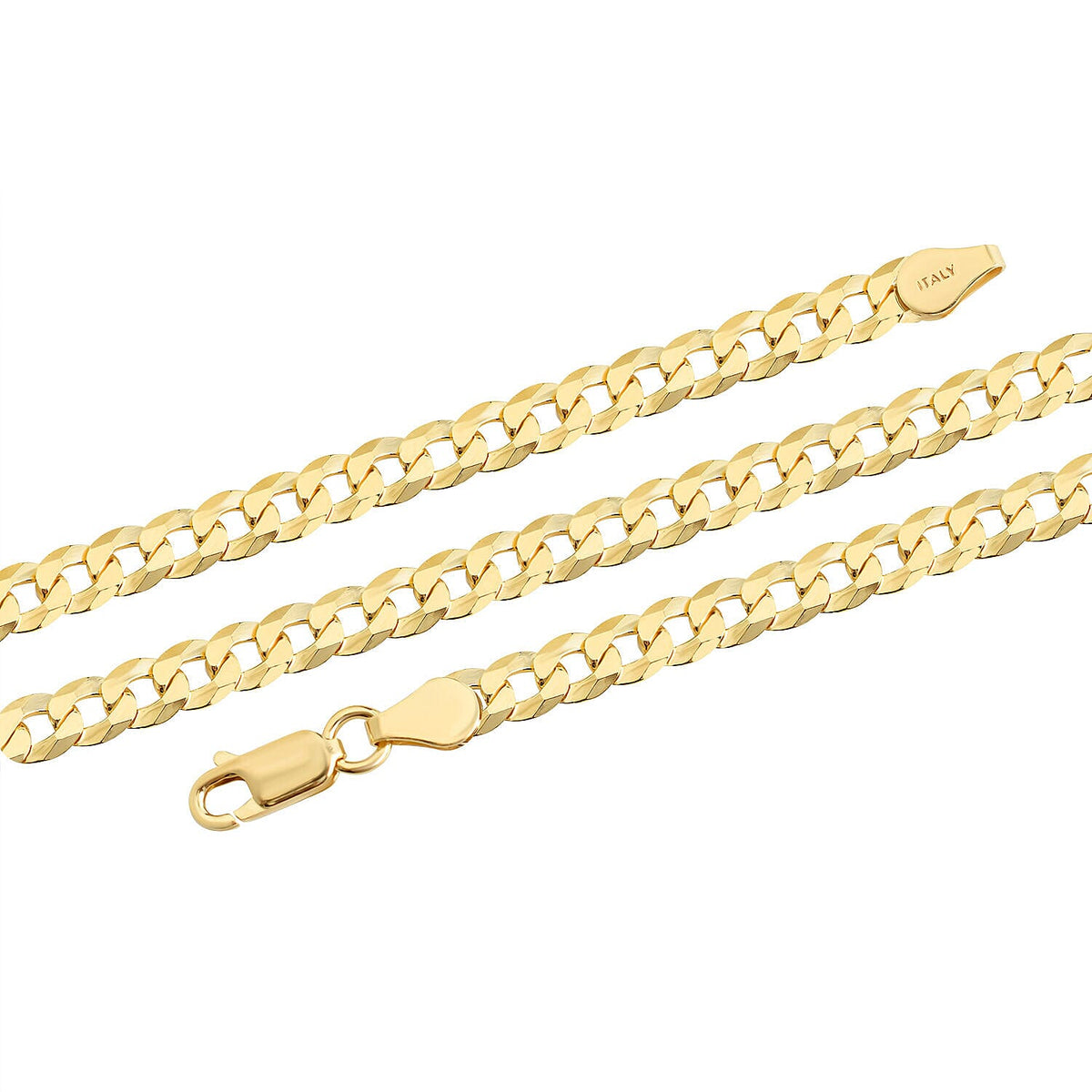 Yellow Gold Overlay Sterling Silver Curb Chain (Size - 20) with Lobster Clasp, Silver Wt. 15.45 Gms 7272002 1