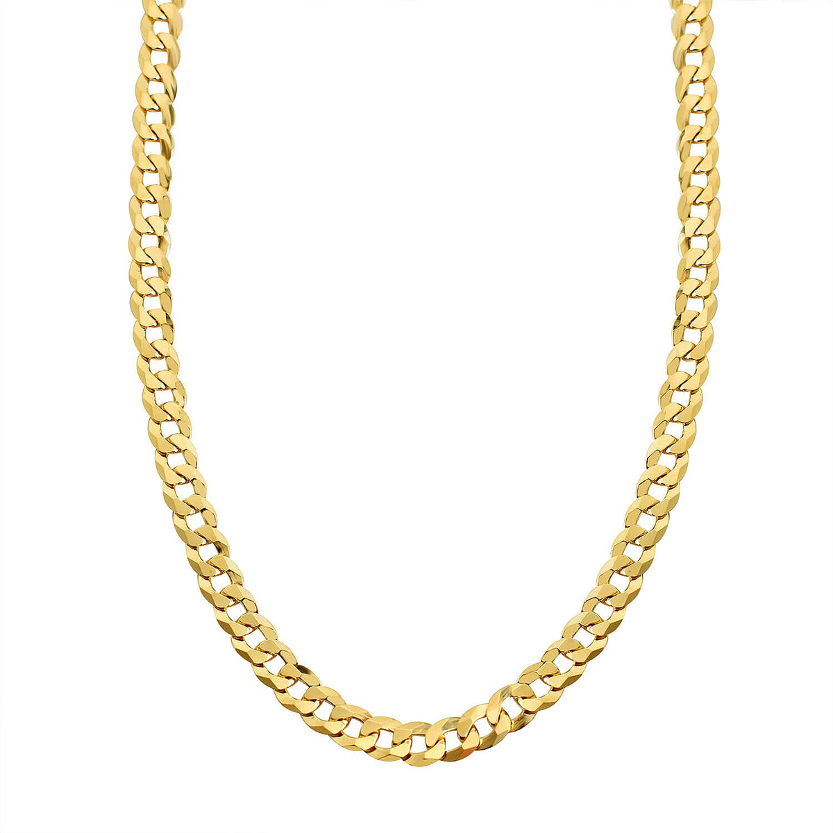 Yellow Gold Overlay Sterling Silver Curb Chain (Size - 20) with Lobster Clasp, Silver Wt. 15.45 Gms 7272002 3