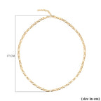 CloseOut-Yellow Gold Overlay Sterling Silver Necklace (Size - 18-2 Inch Ext.)