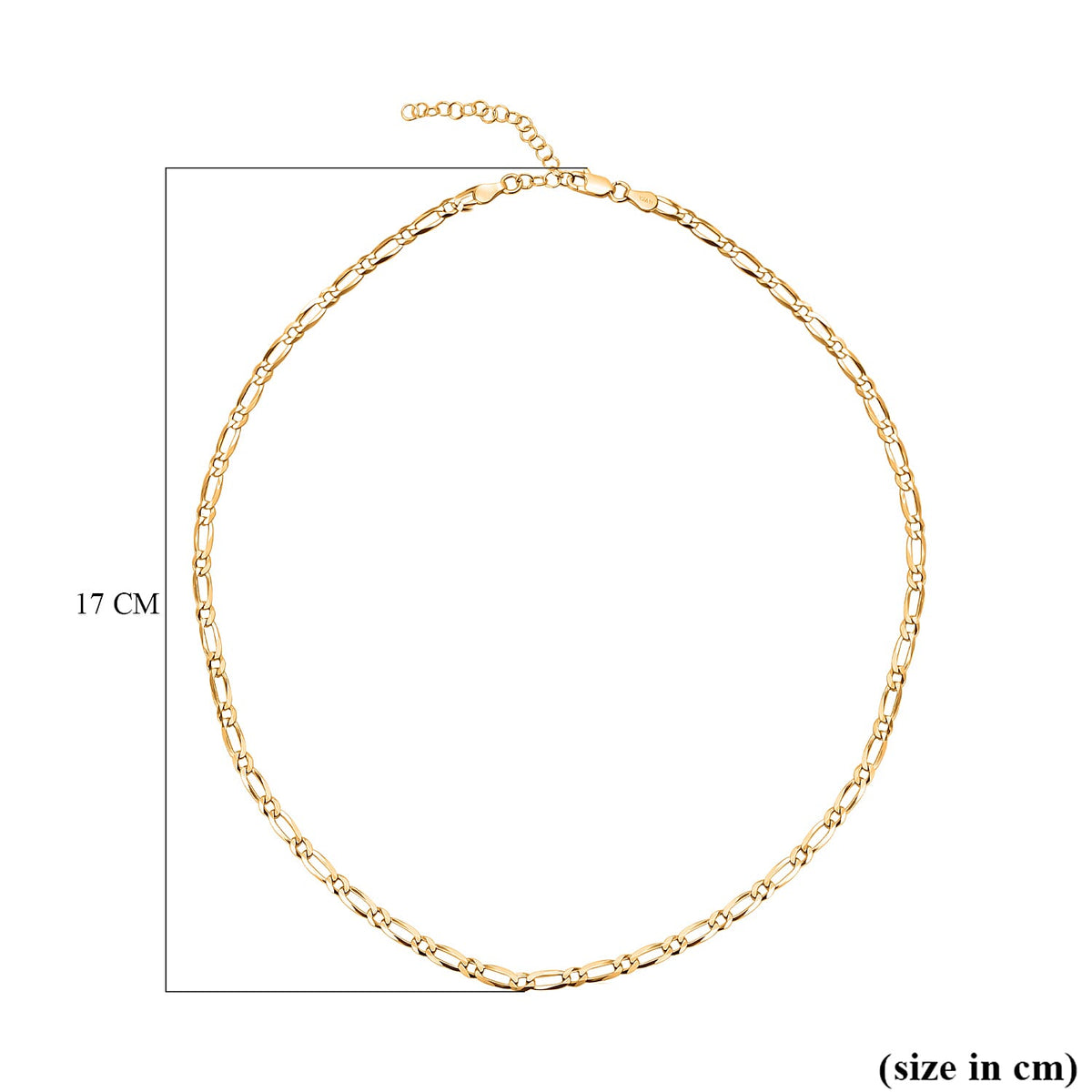 CloseOut-Yellow Gold Overlay Sterling Silver Necklace (Size - 18-2 Inch Ext.) 7385094 4