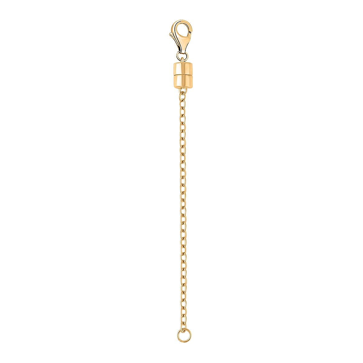 Magnetic Lobster Lock with 2 Inch Extender in Yellow Gold Plated Sterling Silver 7378538 0