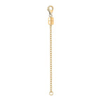 Yellow Gold Overlay Sterling Silver Magnet Lobster Lock with 2 Inch Extender