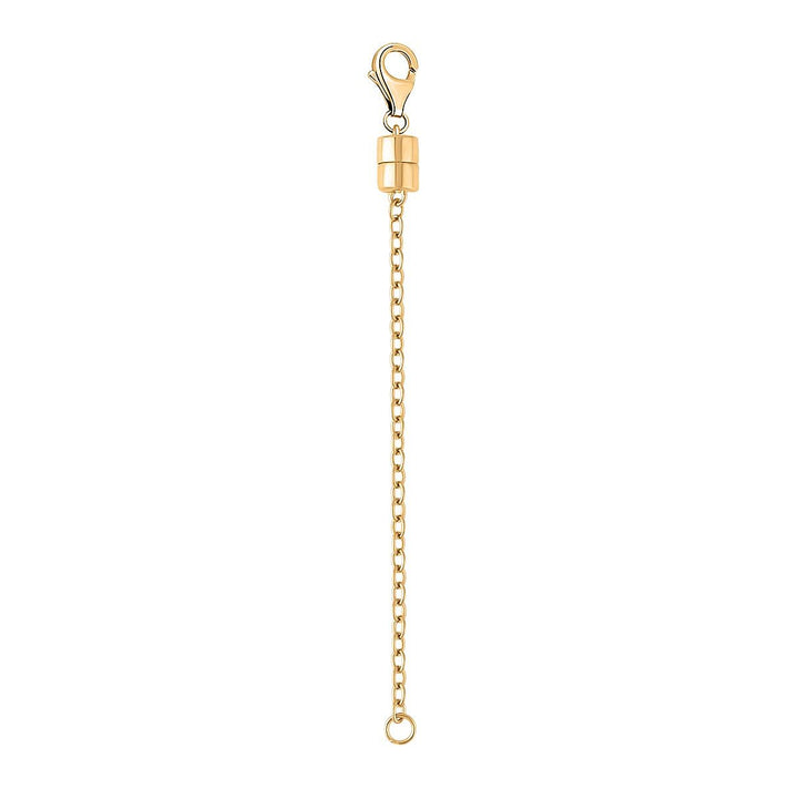 Magnetic Lobster Lock with 2 Inch Extender in Yellow Gold Plated Sterling Silver V32624209 1