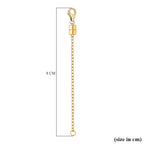Yellow Gold Overlay Sterling Silver Magnet Lobster Lock with 2 Inch Extender