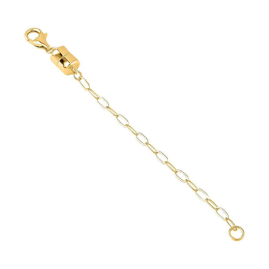 Yellow Gold Overlay Sterling Silver Magnet Lobster Lock