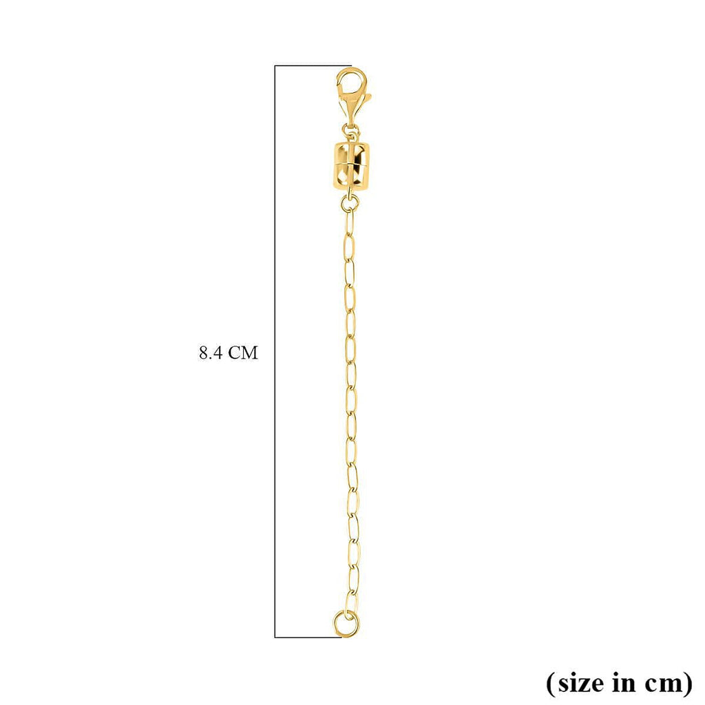 Yellow Gold Overlay Sterling Silver Magnet Lobster Lock