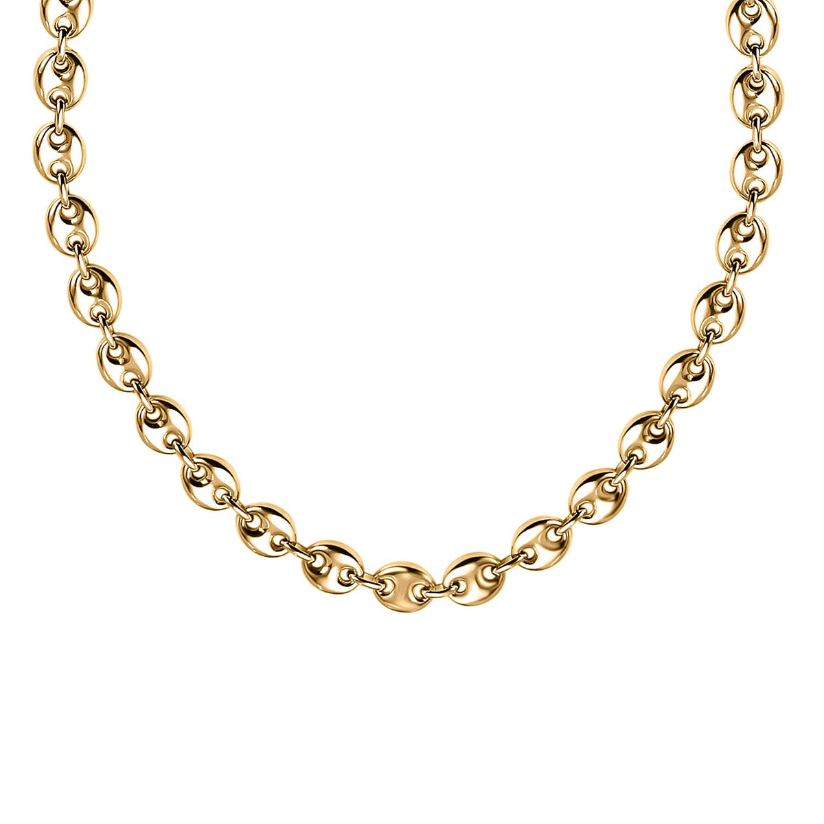 Manhattan Closeout - Yellow Gold Overlay Sterling Silver Mariner Necklace (Size - 20), Silver Wt. 35.00 Gms 7657356 0