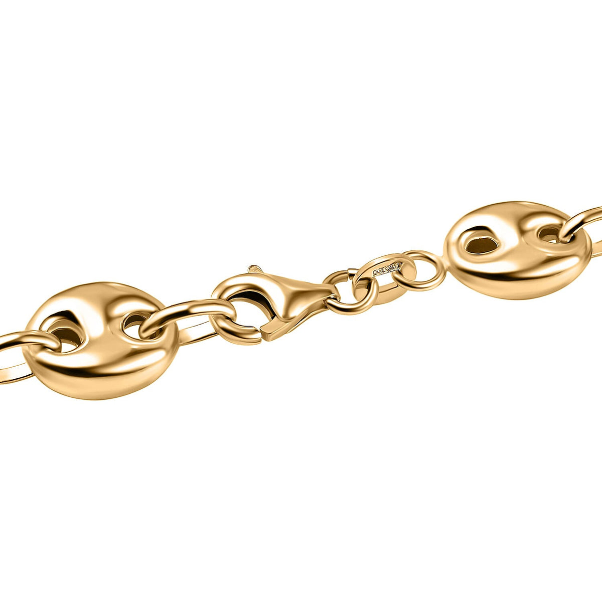 Manhattan Closeout - Yellow Gold Overlay Sterling Silver Mariner Necklace (Size - 20), Silver Wt. 35.00 Gms 7657356 3