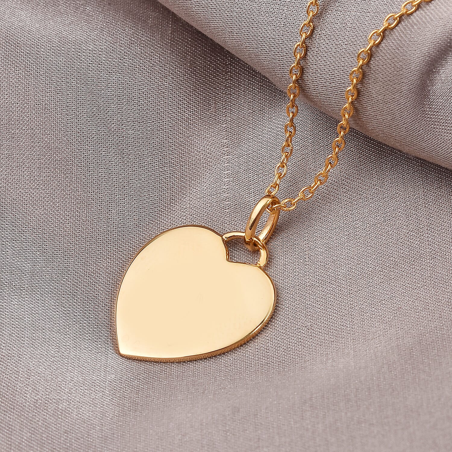 Yellow Gold Overlay Sterling Silver Pendant with Chain (Size 18), Silver Wt. 5.50 Gms 3706062 2
