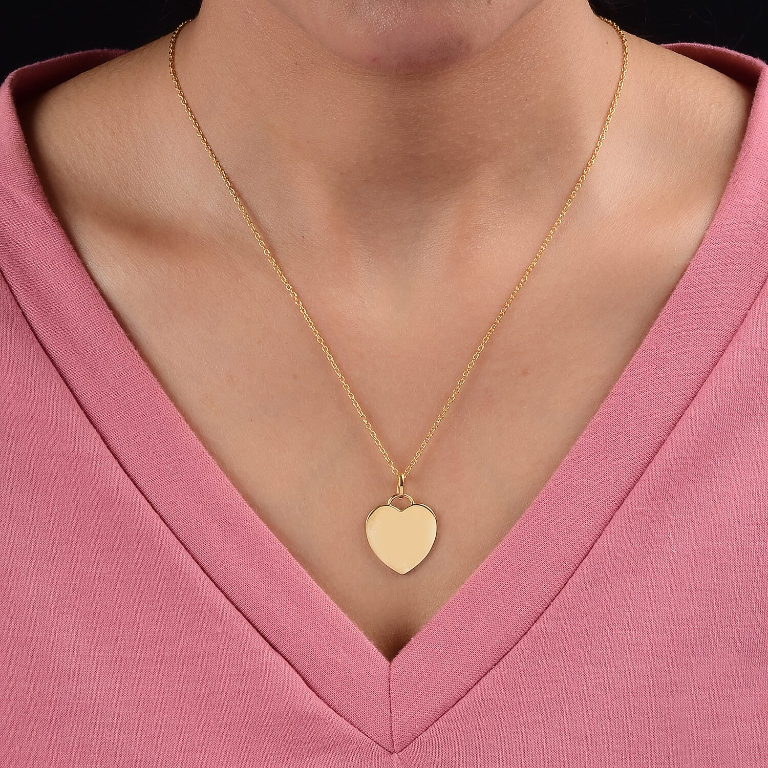 Yellow Gold Overlay Sterling Silver Pendant with Chain (Size 18), Silver Wt. 5.50 Gms 3706062 3
