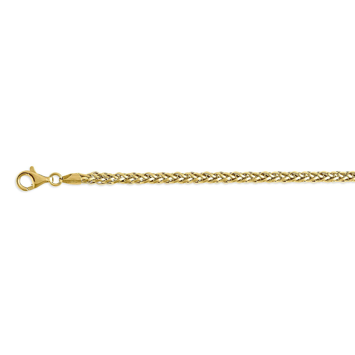 Vicenza Closeout- Yellow Gold Overlay Sterling Silver Solid Spiga Necklace (Size - 24) 34.9 Gms (1.12 Troy Ounces) 7272328 0