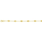 Italian Closeout Designer Inspired Sterling Silver Coffee Bean  Necklace in Yellow Gold Overlay (Size - 20)