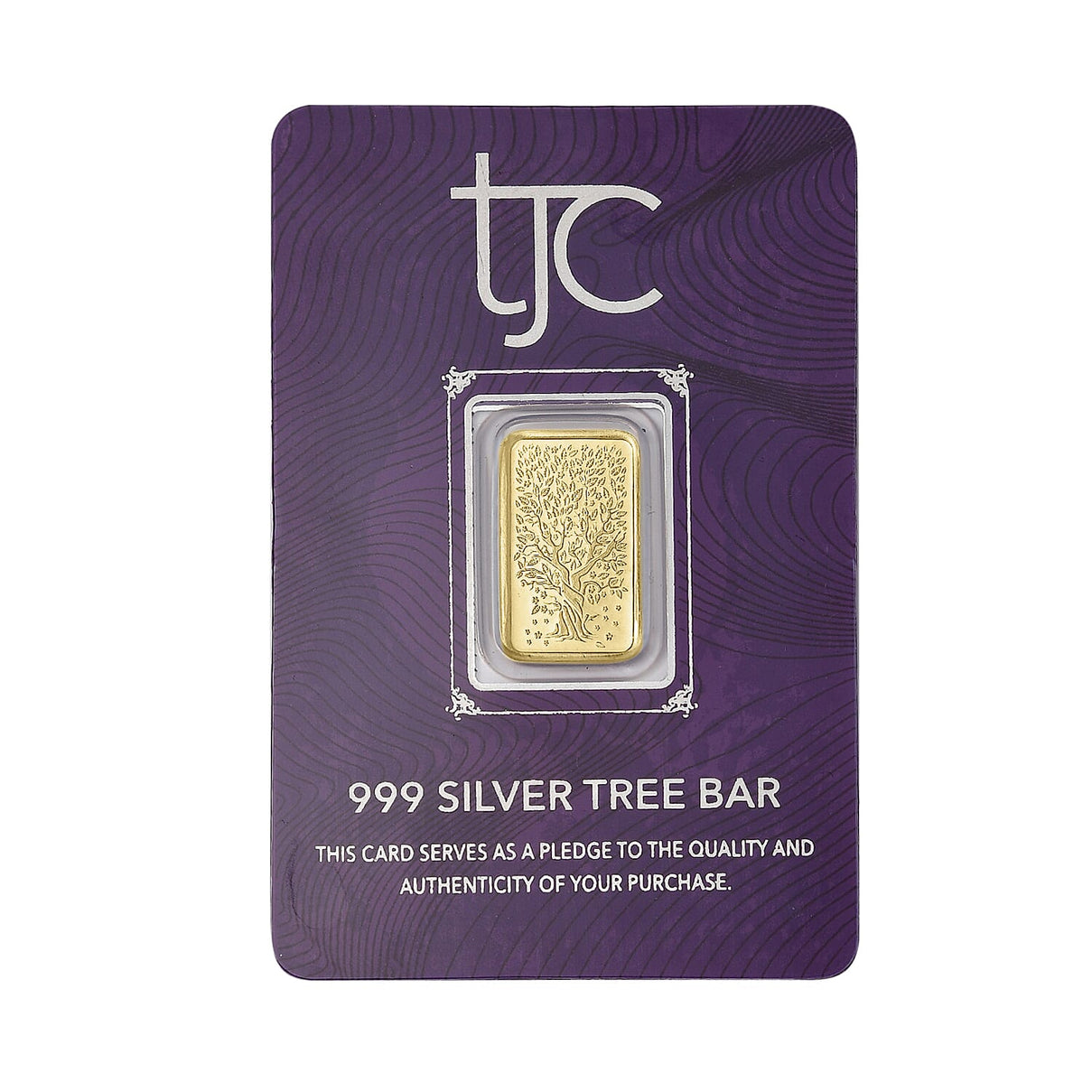 Yellow Gold Plated Pure 999 Silver Tree Bar 8135426 7