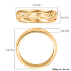Yellow Gold Plated Sterling Silver Band Ring