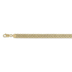Yellow Gold Plated Sterling Silver Bismark Necklace (Size - 20) with Lobster Clasp, Silver Wt. 32.30 Gms