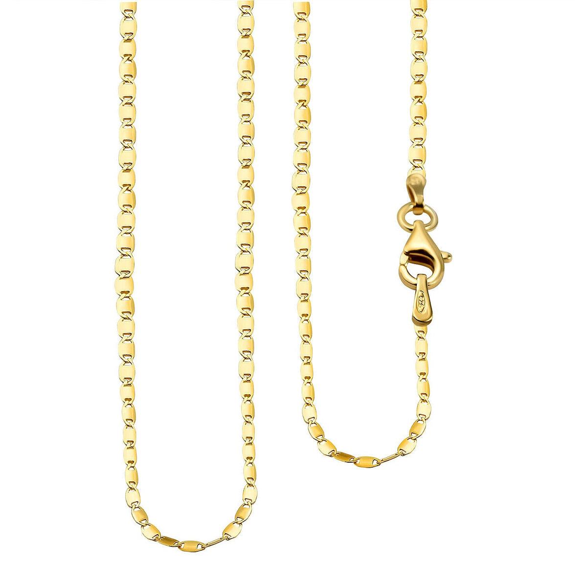 Yellow Gold Plated Sterling Silver Chain (Size - 18) 7148781 0
