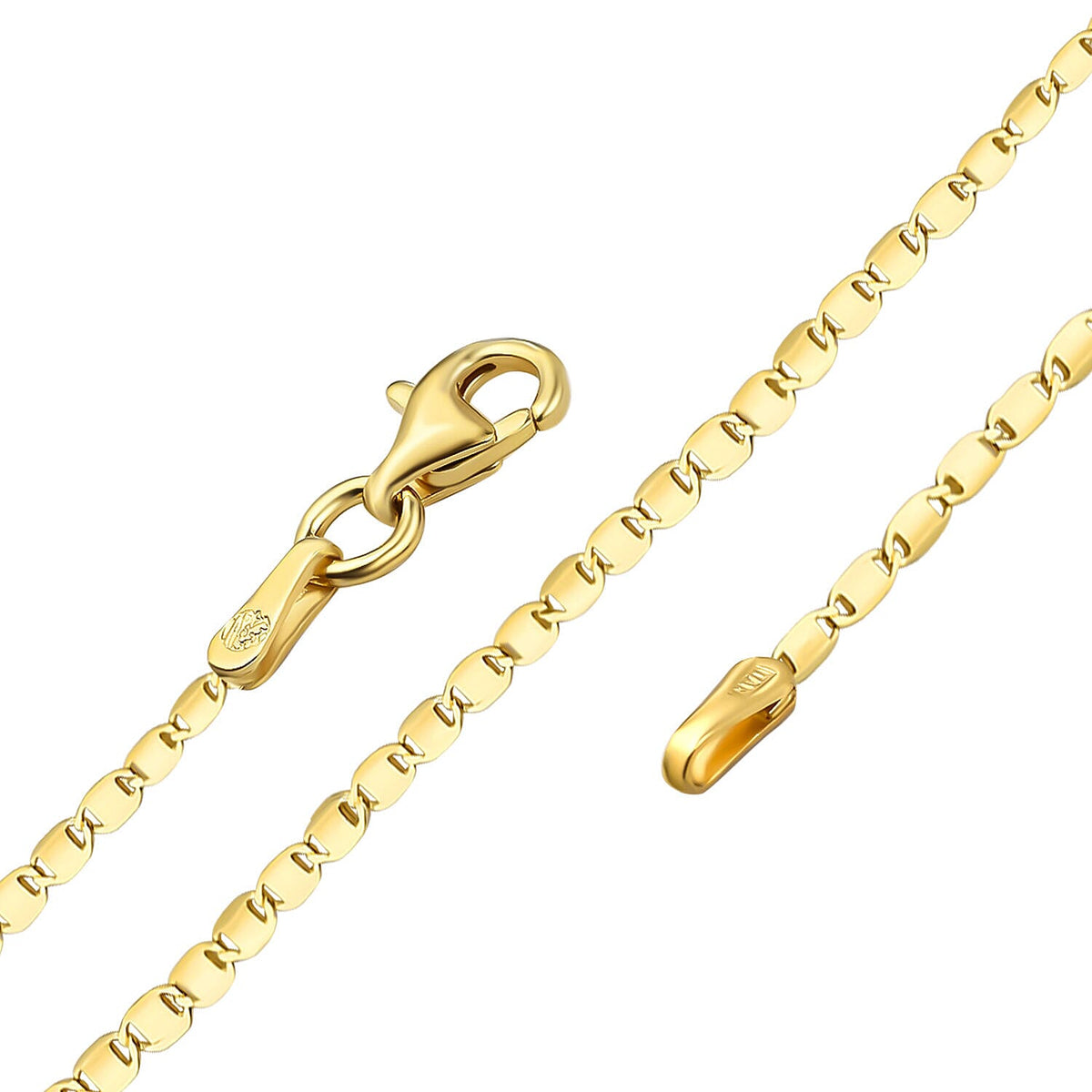 Yellow Gold Plated Sterling Silver Chain (Size - 18) 7148781 2