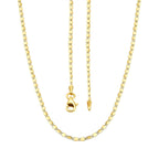 Italian Made -Yellow Gold Overlay Sterling Silver Valentino Chain (Size - 18)