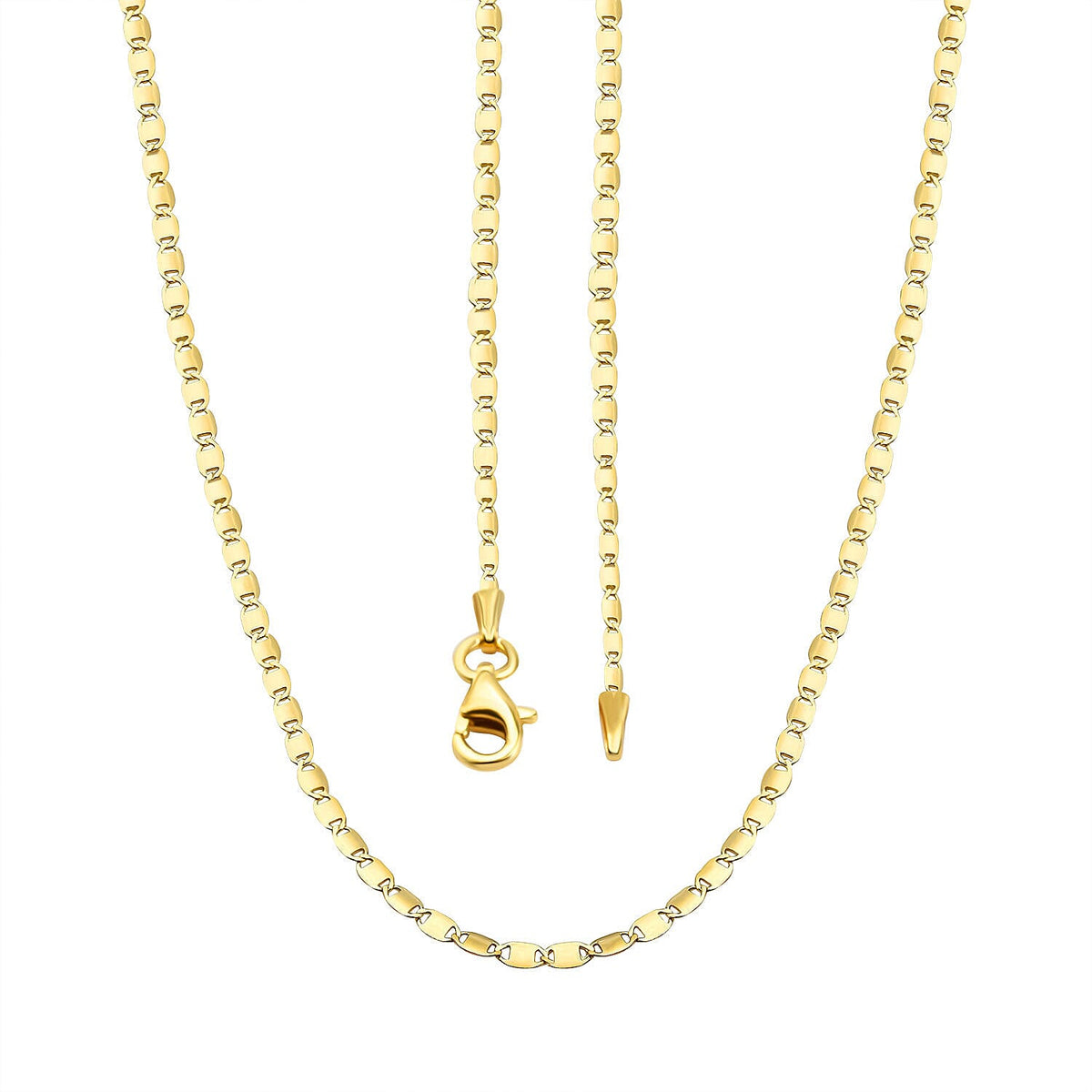 Yellow Gold Plated Sterling Silver Chain (Size - 18) 7148781 4