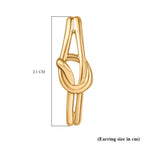 Yellow Gold Plated Sterling Silver Stud Push Back Earring