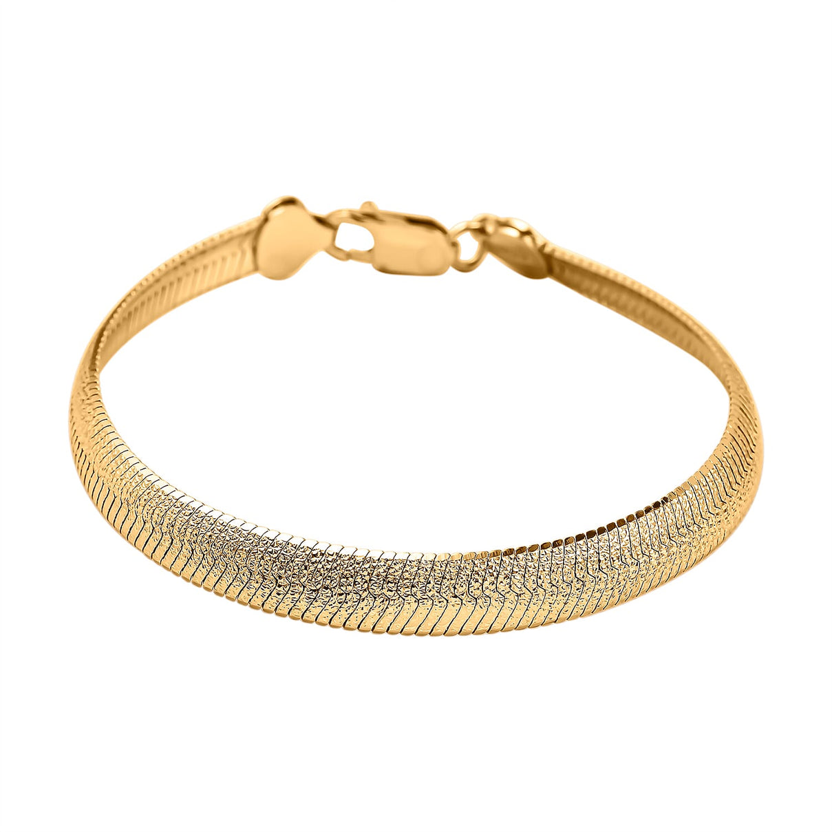Yellow Gold Sterling Silver Bracelet (Size - 7-2 Inch Ext.), Silver Wt. 9.30 Gms 7027384 0