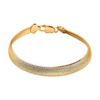 Yellow Gold Sterling Silver Bracelet (Size - 7-2 Inch Ext.), Silver Wt. 9.30 Gms