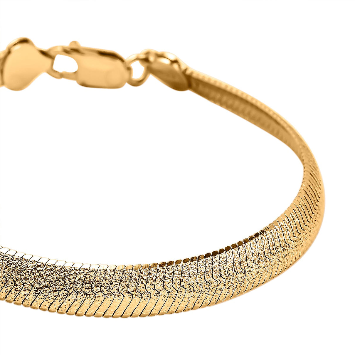 Yellow Gold Sterling Silver Bracelet (Size - 7-2 Inch Ext.), Silver Wt. 9.30 Gms 7027384 2