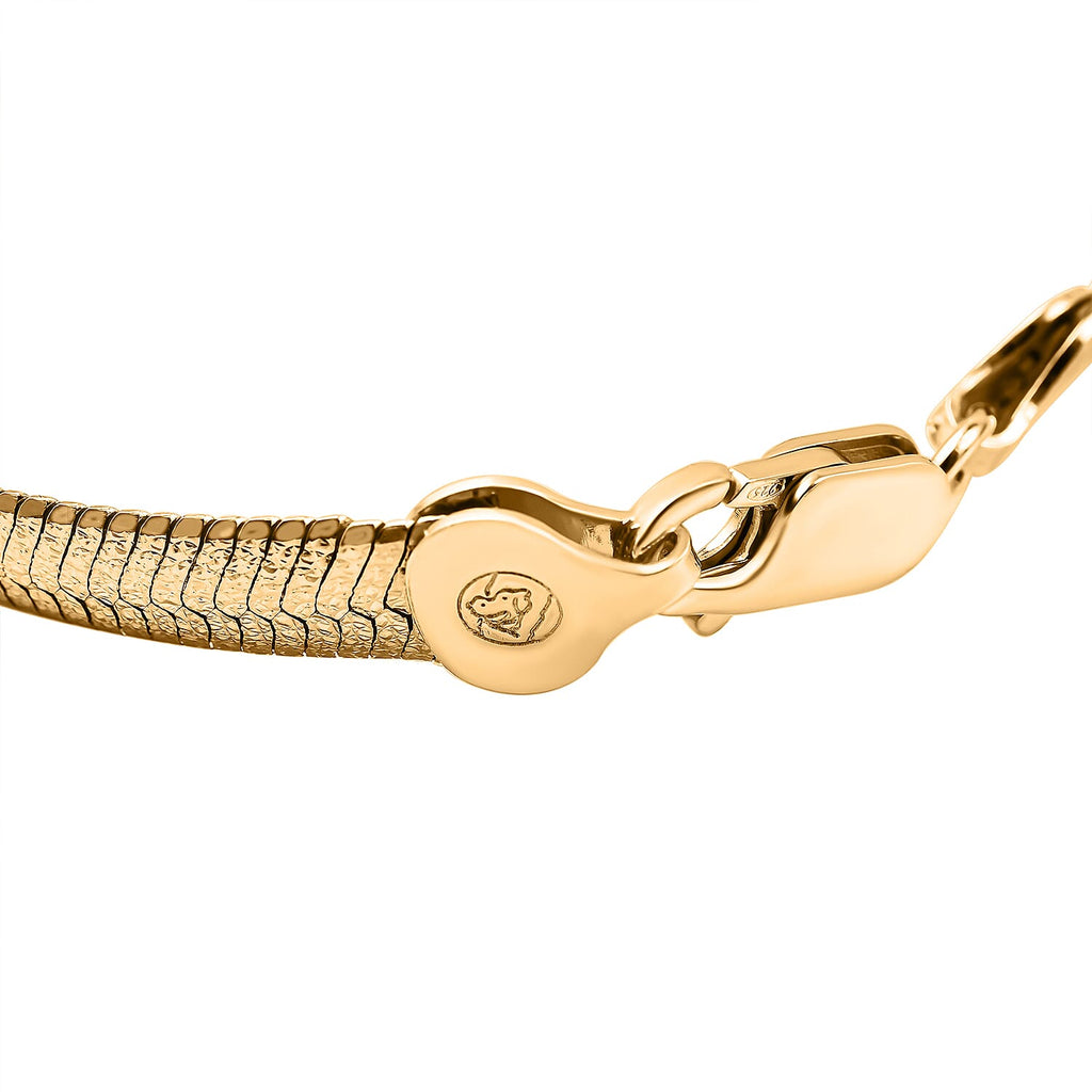 Yellow Gold Sterling Silver Bracelet (Size - 7-2 Inch Ext.), Silver Wt. 9.30 Gms