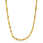 Yellow Gold Sterling Silver Chain With Senorita Clasp (Size 20) 15.50 Grams