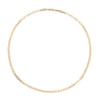 Italian Made Close Out Deal - Yellow Gold Overlay Sterling Silver Paper Clip Necklace (Size - 30), Silver Wt. 21.90 Gms