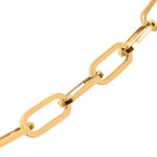 Italian Made Close Out Deal - Yellow Gold Overlay Sterling Silver Paper Clip Necklace (Size - 30), Silver Wt. 21.90 Gms