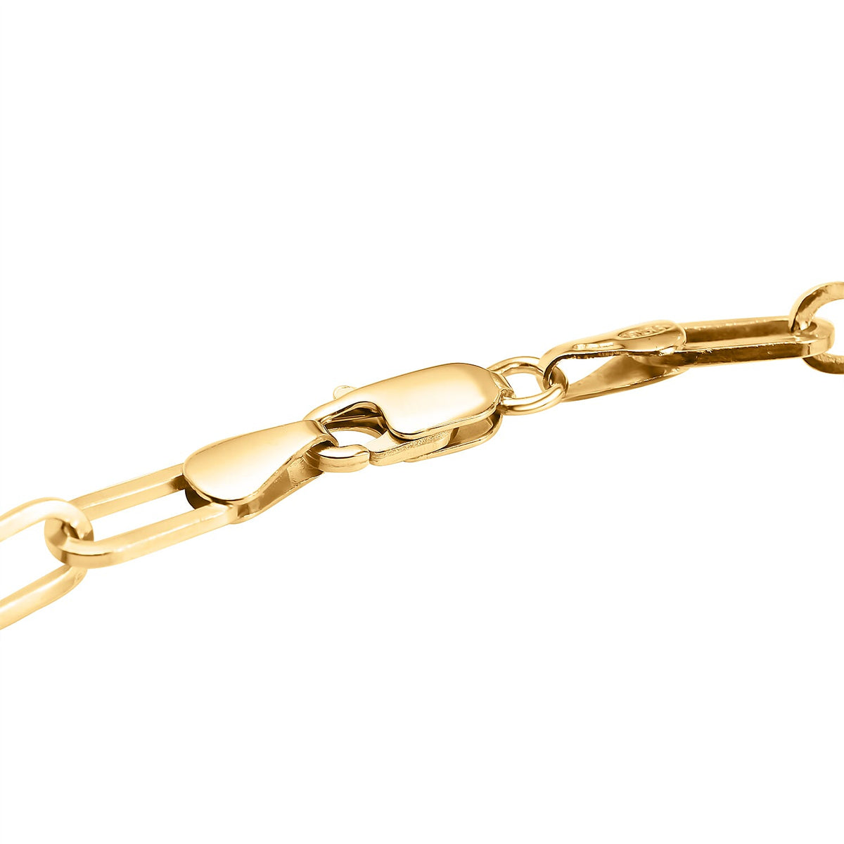 Italian Made Close Out Deal - Yellow Gold Overlay Sterling Silver Paper Clip Necklace (Size - 30), Silver Wt. 21.90 Gms 7566519 2