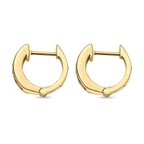 Yellow Sapphire Hoop Earrings in Vermeil Yellow Gold Plated Sterling Silver 1.88 Ct.
