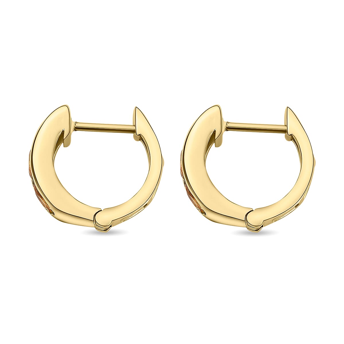 Yellow Sapphire Hoop Earrings in Vermeil Yellow Gold Plated Sterling Silver 8944494 5