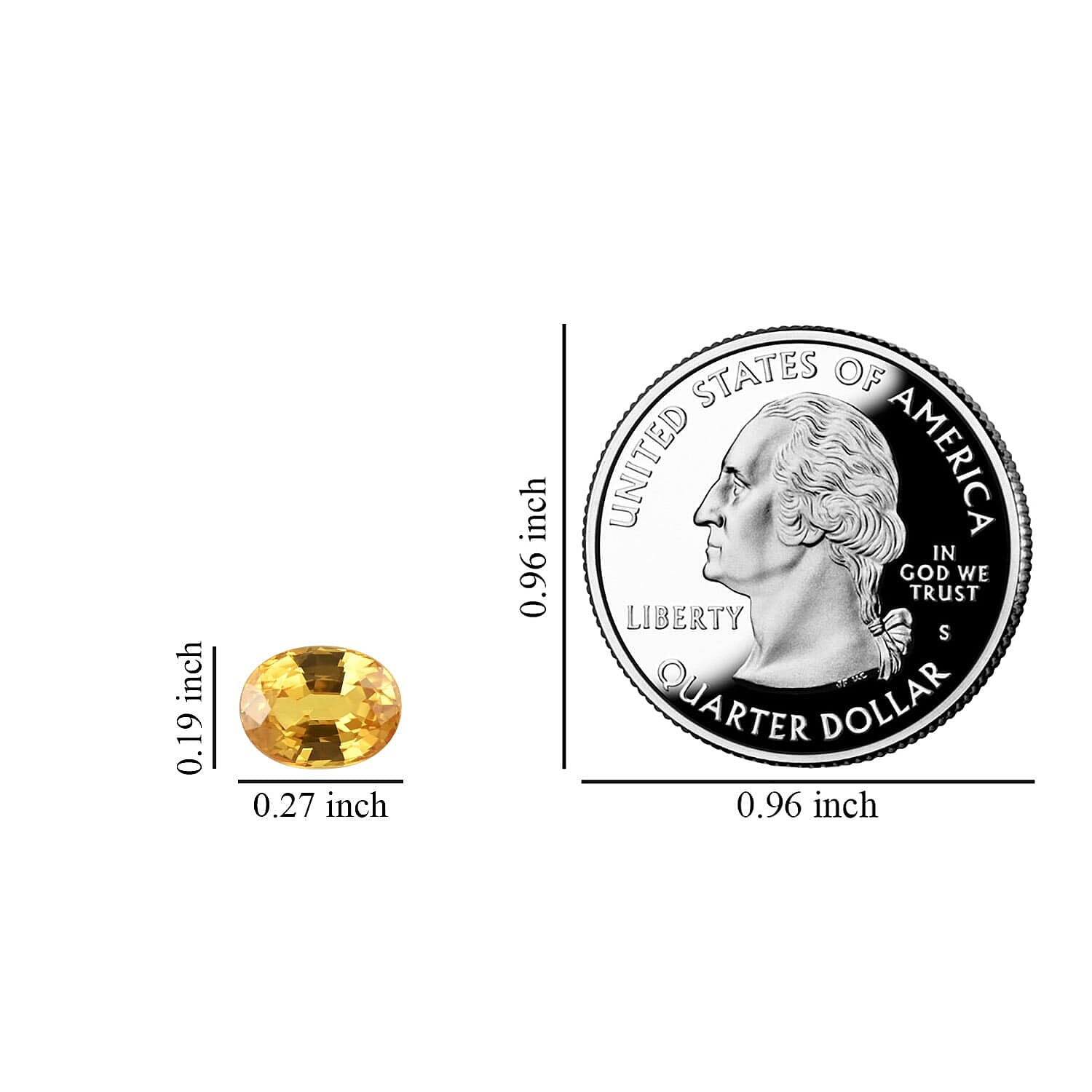 AAAA Yellow Sapphire Loose Gemstone in Oval Shape (7x5 MM) 7854384 4