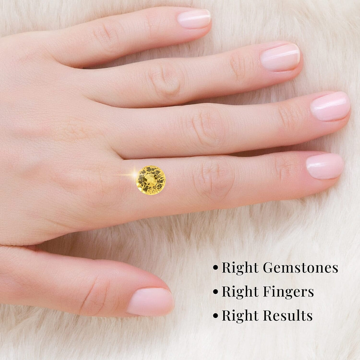 Certified &amp; Appraised 1 Ct. AAAA Yellow Sapphire Loose Gemstone in Round Shape (6 MM) 3839129 4