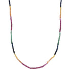 Yellow Sapphire & Multi Gemstones Necklace (Size - 18-2 Ext.) in Yellow Gold Plated Sterling Silver 29.50 Ct.