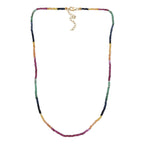 Yellow Sapphire & Multi Gemstones Necklace (Size - 18-2 Ext.) in Yellow Gold Plated Sterling Silver 29.50 Ct.