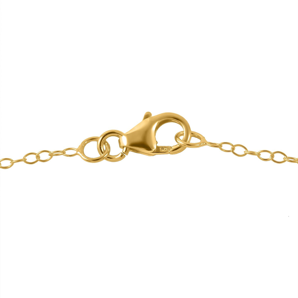 Multi Sapphire Bubble Pendant with Chain (Size 20) in 18K Vermeil Yellow Gold Plated Sterling Silver 1.13 Ct. 4263097 5